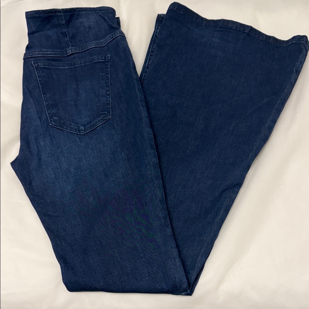 Free People Dark Wash Wide Leg Jeans